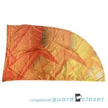 Load image into Gallery viewer, 11 Orange Yellow Cranes Teardrop Swing Flags by Field &amp; Floor FX
