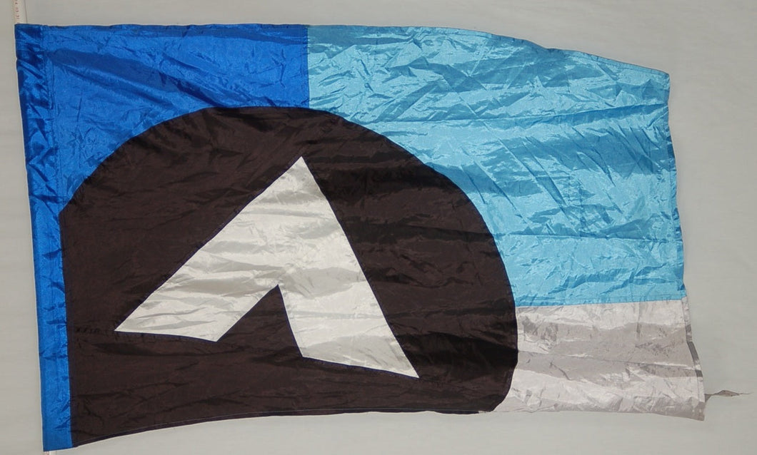 9 blue/white/black flags