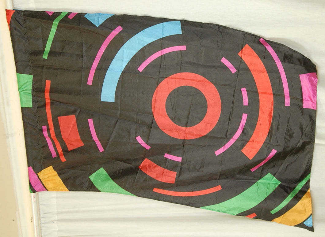 6 Multicolor Black Circle Theme Printed Flags by Band Shoppe