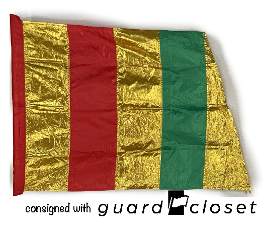 13 red green gold vertical stripe Christmas holiday flags