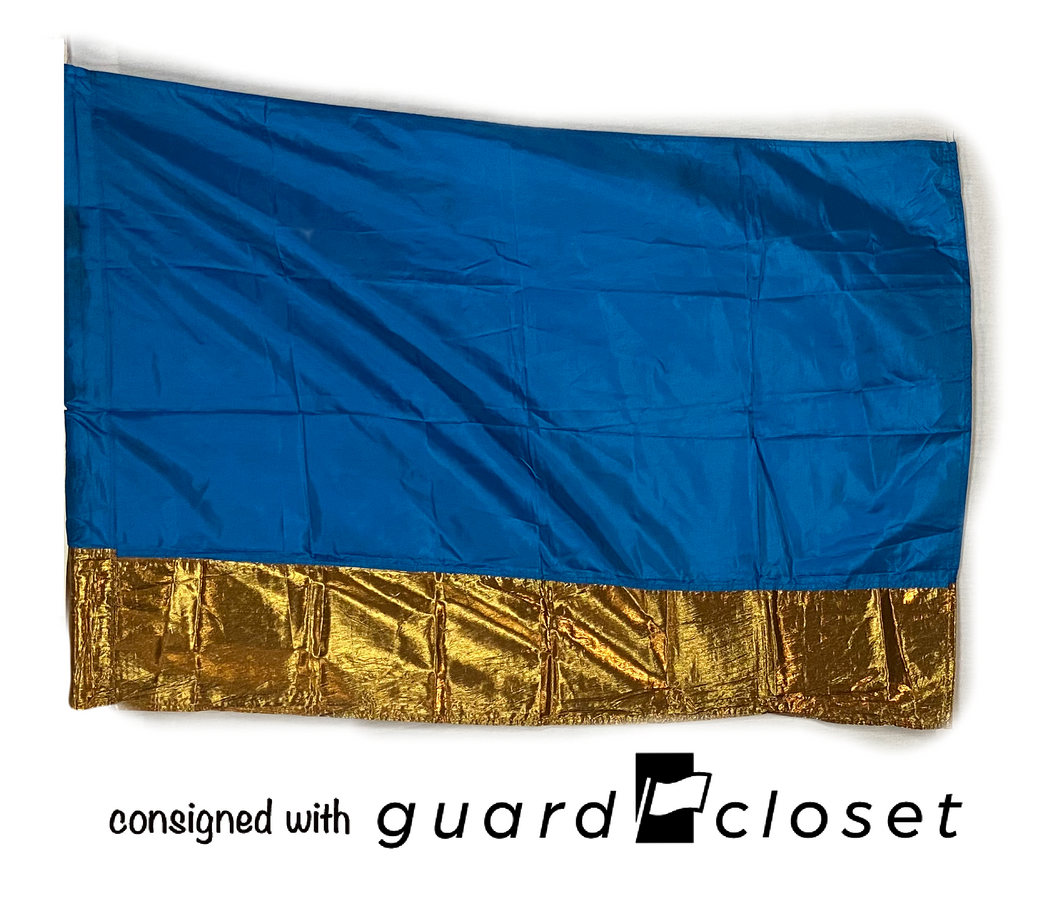 9 teal/bronze flags