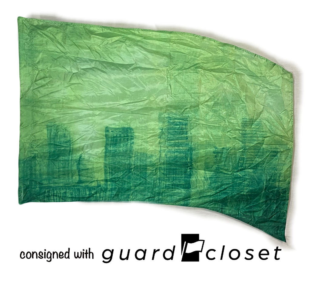 9 green abstract Emerald City Prop Vinyls flags