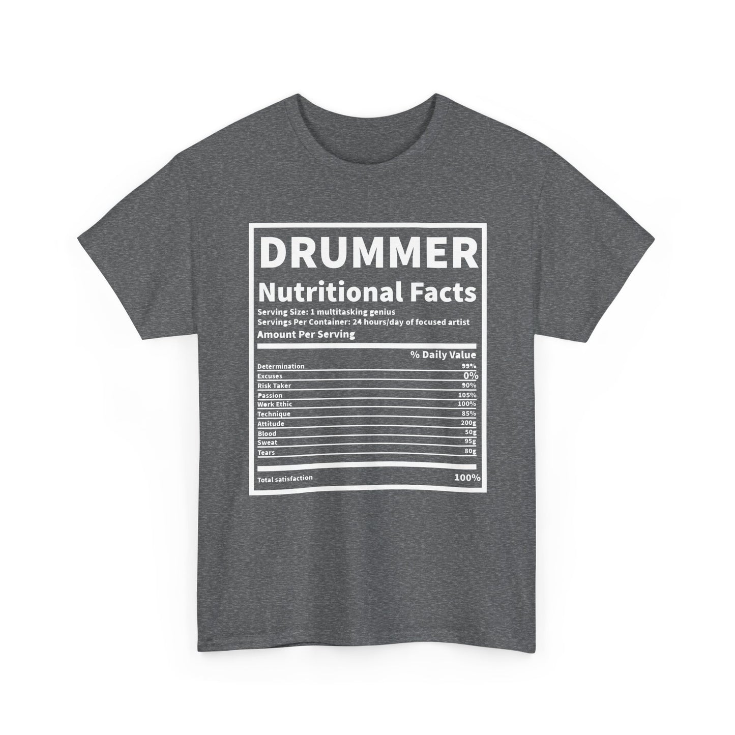 Drummer Nutritional Facts T‑Shirt