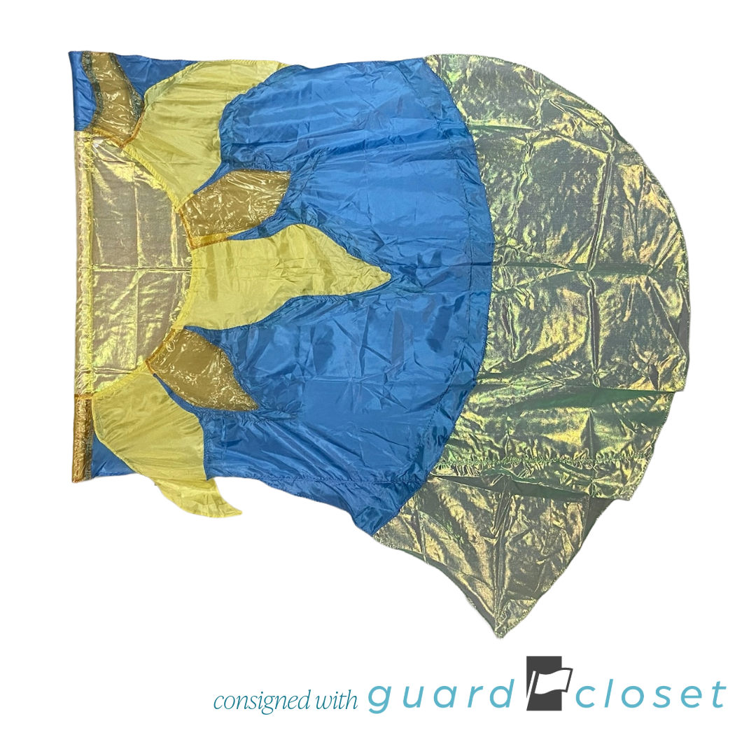 25 Blue Yellow Pastel Sun Flags