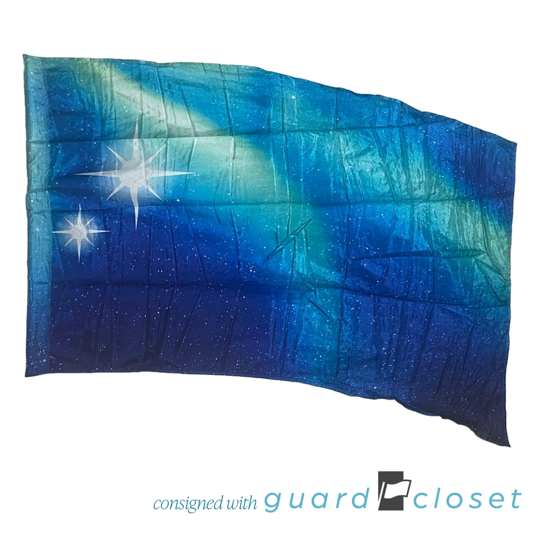 9 Blue Green Galaxy Space Star Flags by Showday