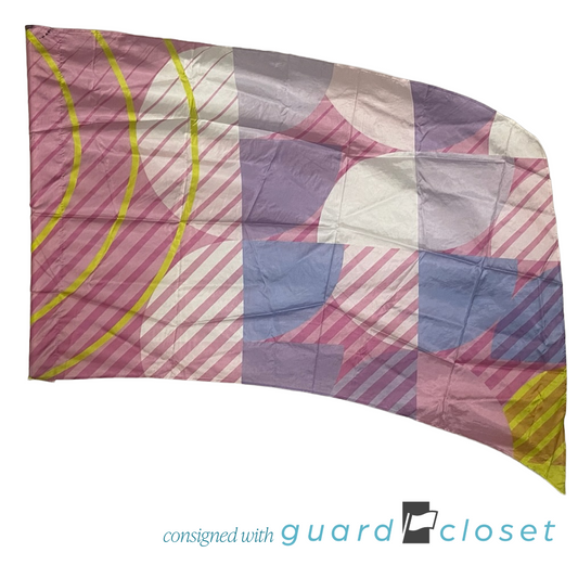 10 Pink Purple Yellow Art Deco Flags by Digital Performance Gear