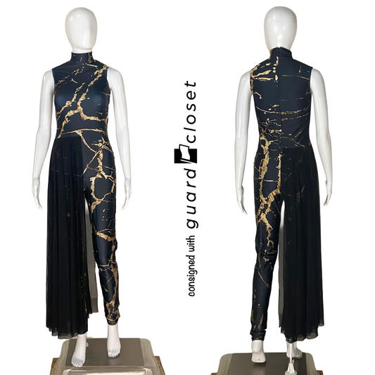 Black Gold Marble Sleevless Unitards | McCormicks | Set of 17