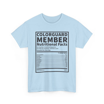 Colorguard Member Nutritional Facts T-Shirt