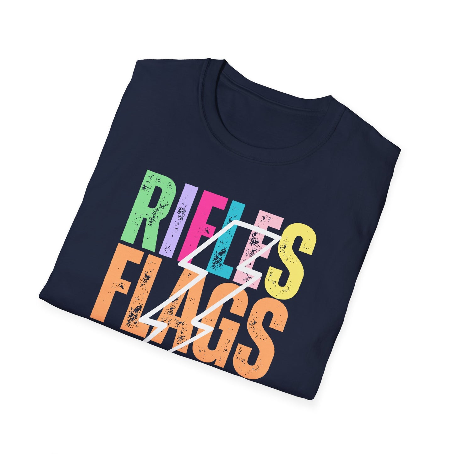 Starting Line Design Co - Colorful Lightning Bolt Flags Rifles Sabres Tee