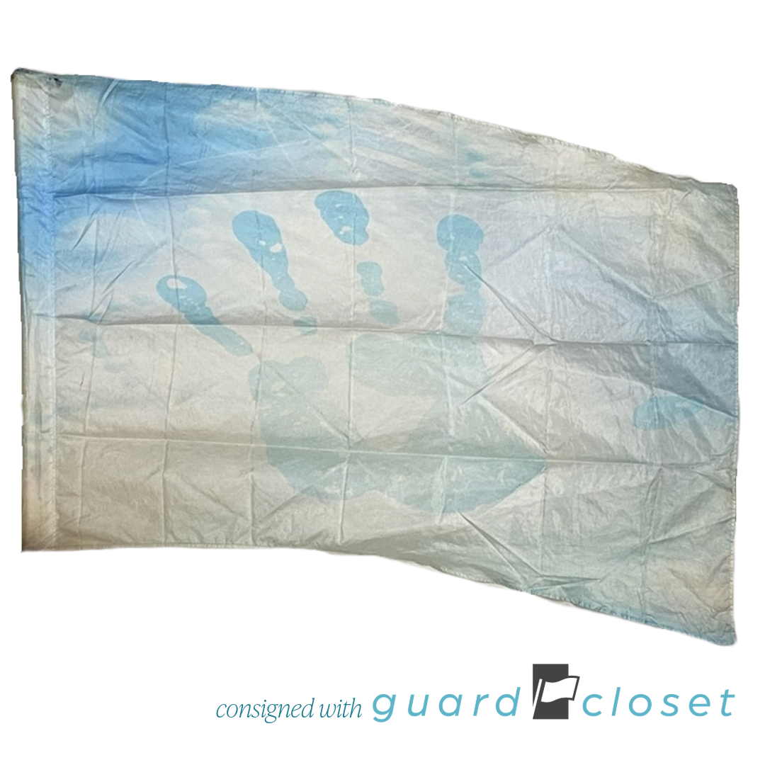8 Light Blue Handprint Flags