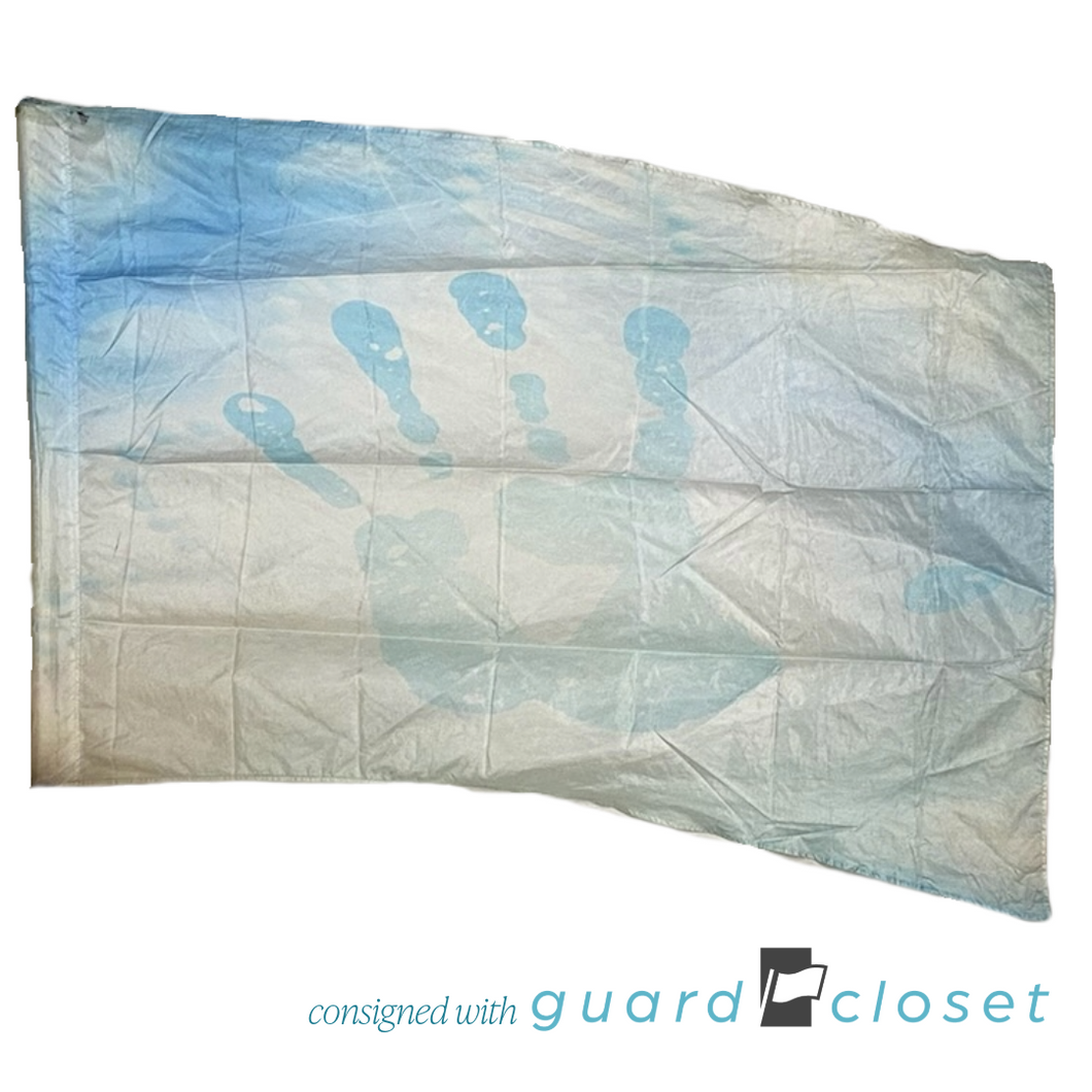 8 Light Blue Handprint Flags