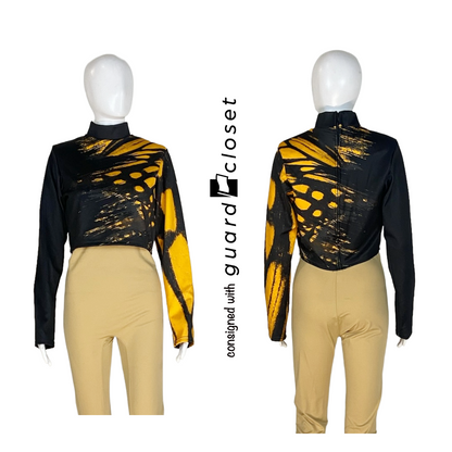 48 Black Orange Monarch Butterfly Performance Tops by Dance Sophisticates