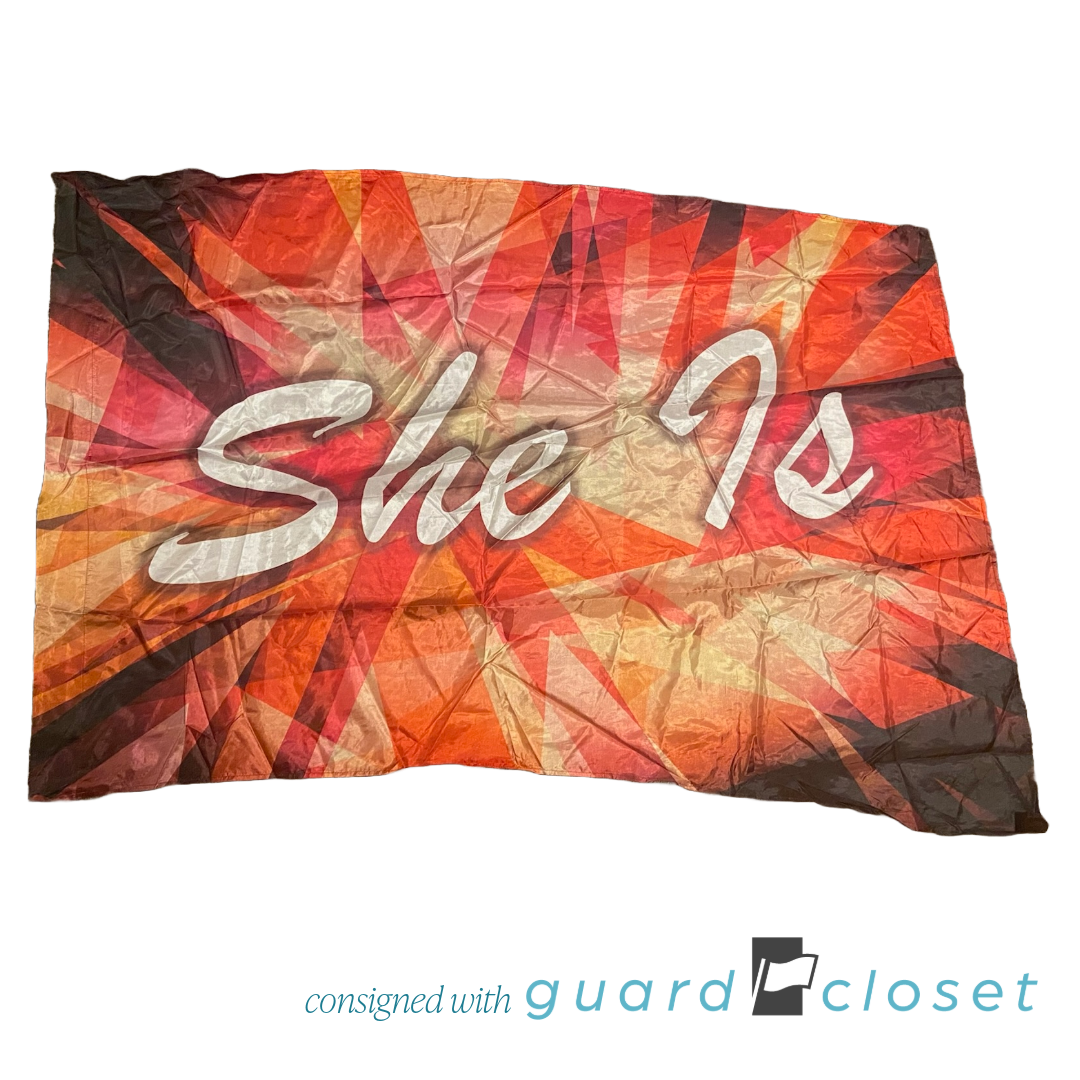 14 Warm Color "She Is" Flag