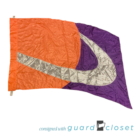 34 Orange Purple Silver Saturn Planet Flags