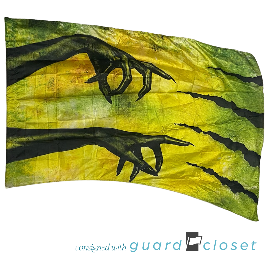 Green Yellow Witch Hand Flags 3D19242 | McCormicks | Set of 10