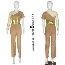 Load image into Gallery viewer, 22 Ivory Tan Gold Unitards, Rompers, Pants and Hoods by Baltogs

