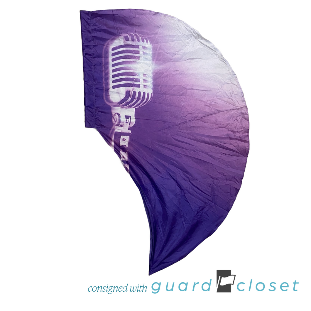 28 Purple Microphone Swing Flags by Field & Floor FX