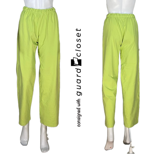 20 Lime Green Drawstring Long Pants by Team Go Figure