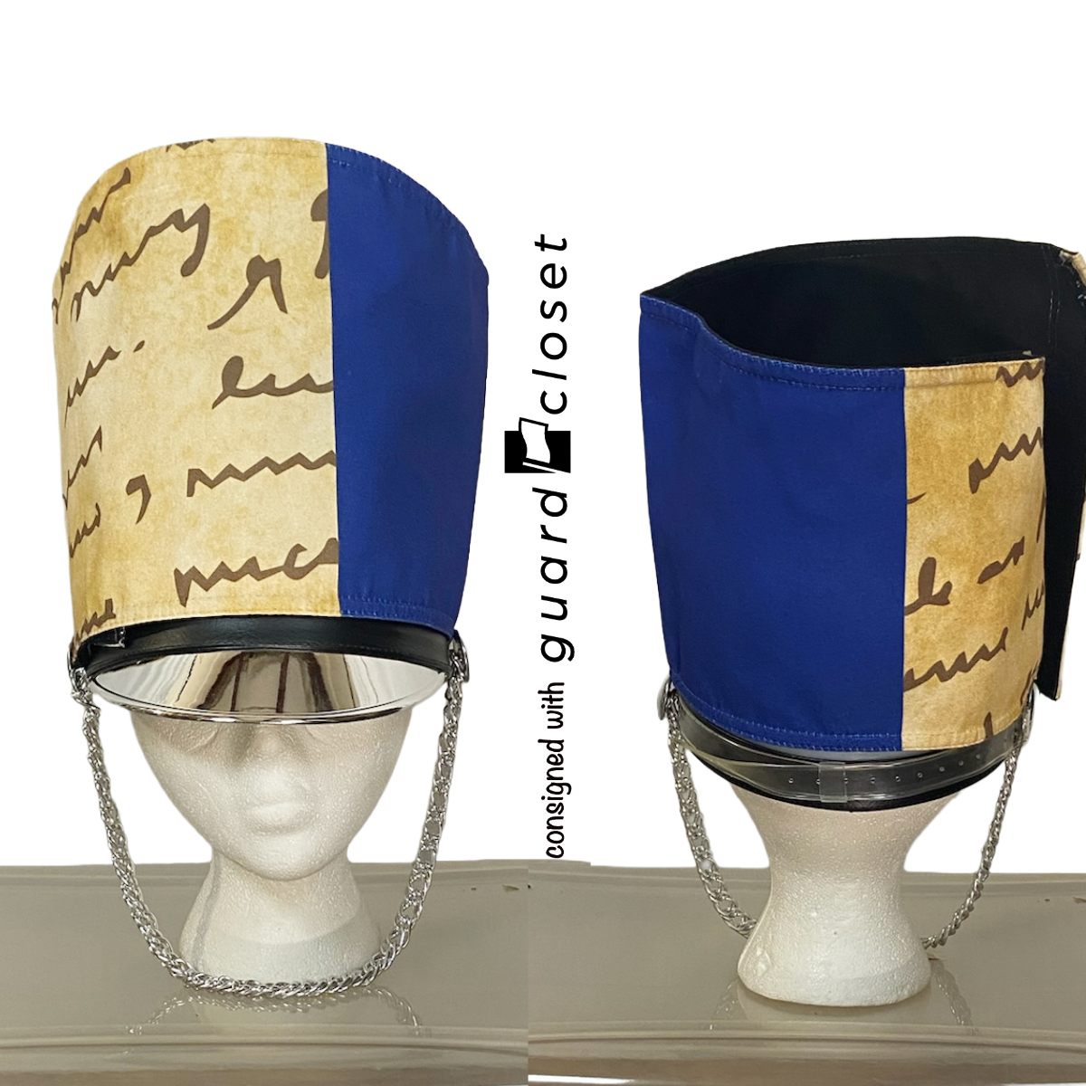 Blue Tan Dear Diary Text Performance Tops, Hip Capes, and Shako Wraps  | McCormicks | Set of 58