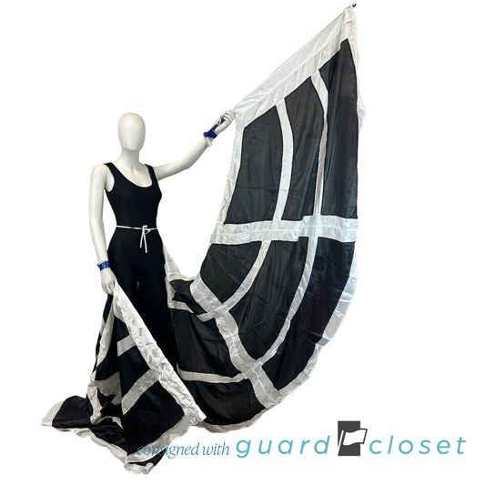 21 Black and white spider web wings
