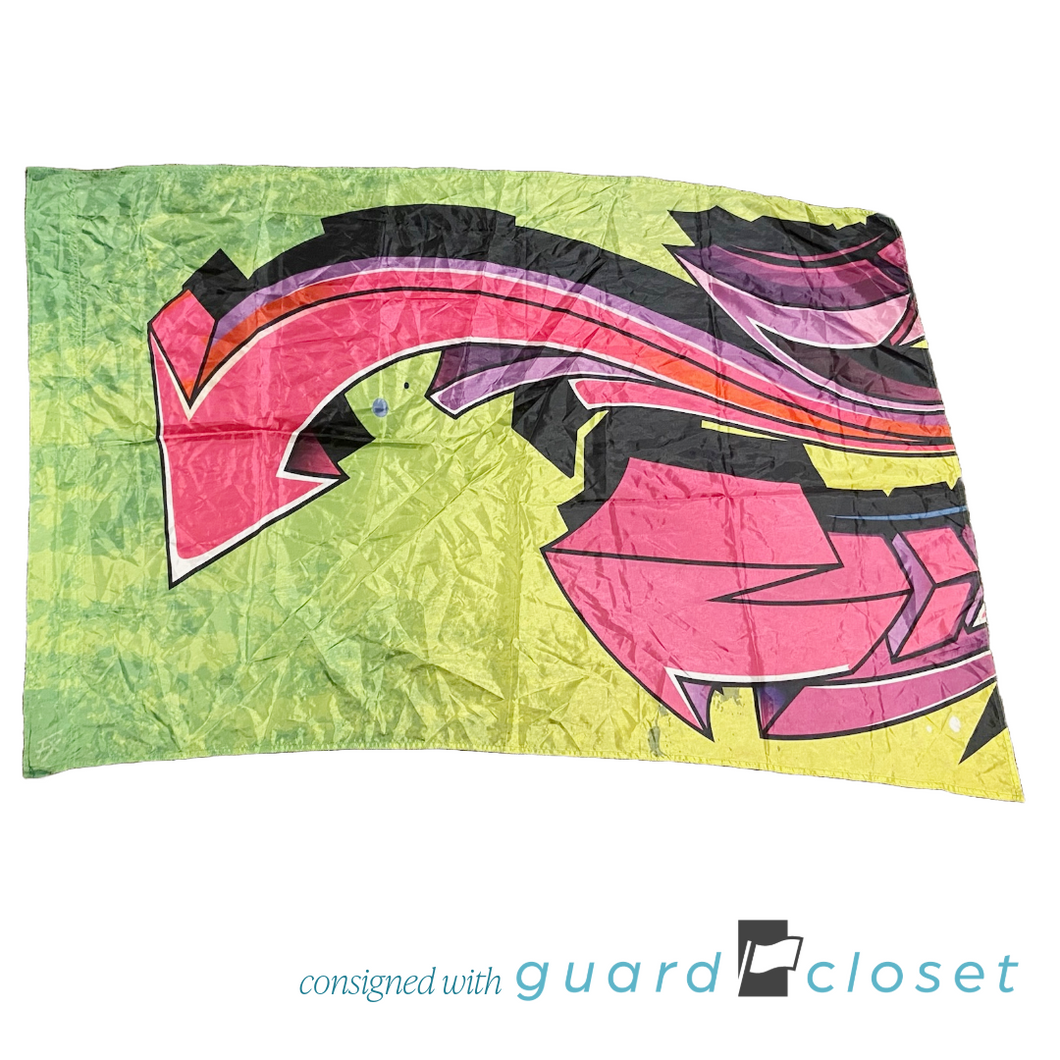 17 bright green hot pink arrow flags by Field & Floor FX