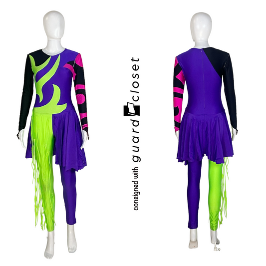 11 Purple Neon Green Hot Pink Unitards by Dance Sophisticates
