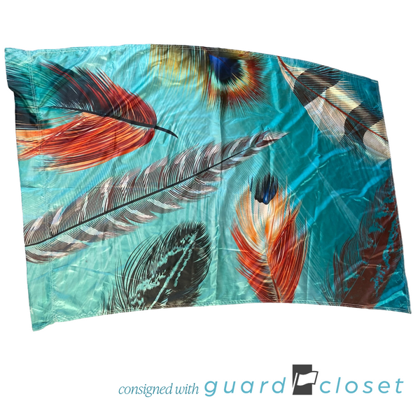 22 Teal and Multi Color Feather Flags by Flash Visual Media