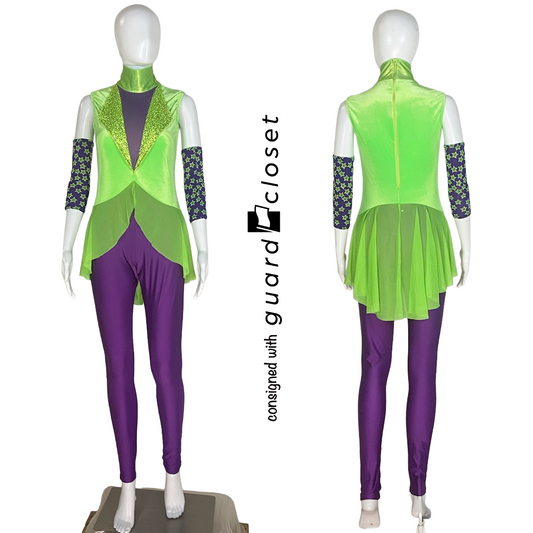 26 Purple and Green Sleeveless Unitards by Creative Costuming & Designs