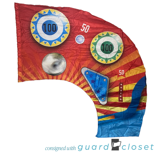 29 Red Multi Color Pinball Machine Flags by R&S Marching Arts