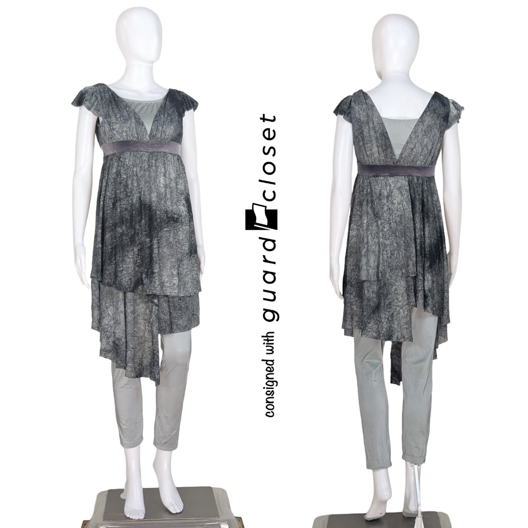 16 Gray Black Sleeveless Unitards by Algy