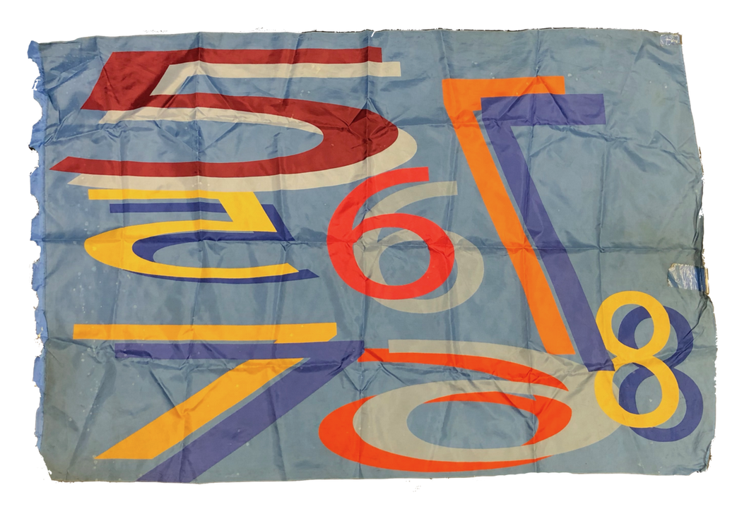 13 blue number flags