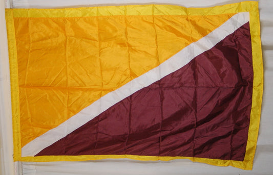 18 maroon gold white flags