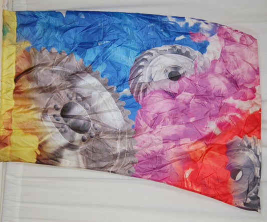 13 multi color gear flags