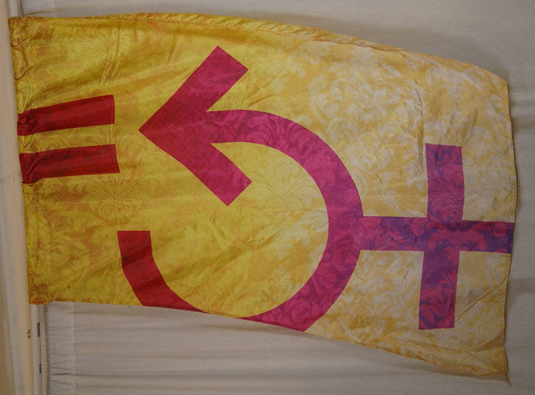 39 yellow pink red male female symbol flags