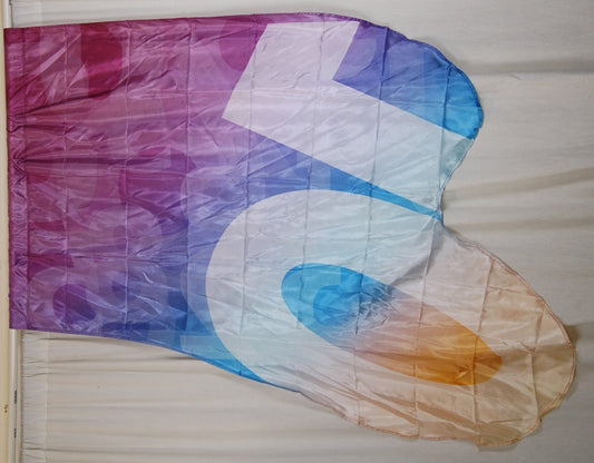 24 purple blue peach number 10 flags