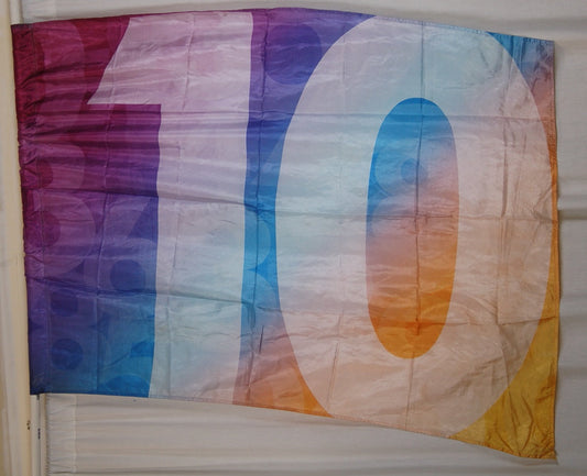 10 purple blue orange number ten flags by Field & Floor FX