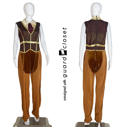 Varied Brown Steampunk Western Unitards and Jackets by Algy