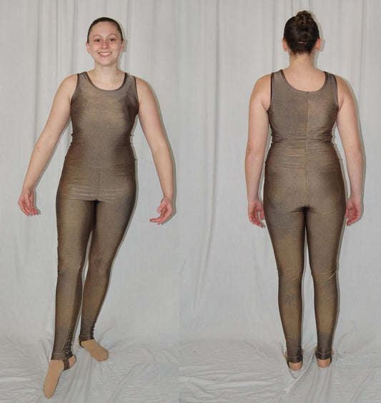 8 Solid Gray Green Dance Sophisticates Sleeveless Unitards