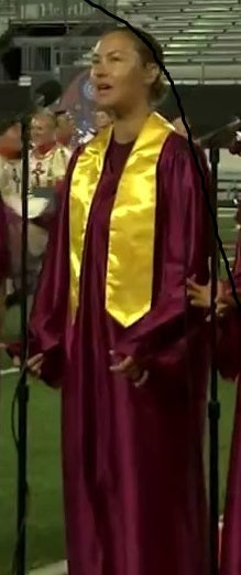 5 maroon choir robes with gold stoles