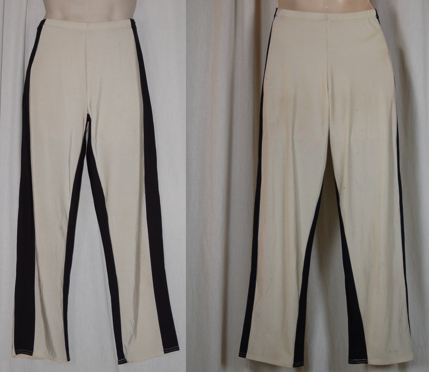 9 beige black pants