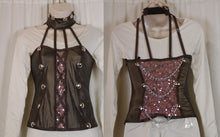 Load image into Gallery viewer, 9 Brown/pink Choker Style Tops
