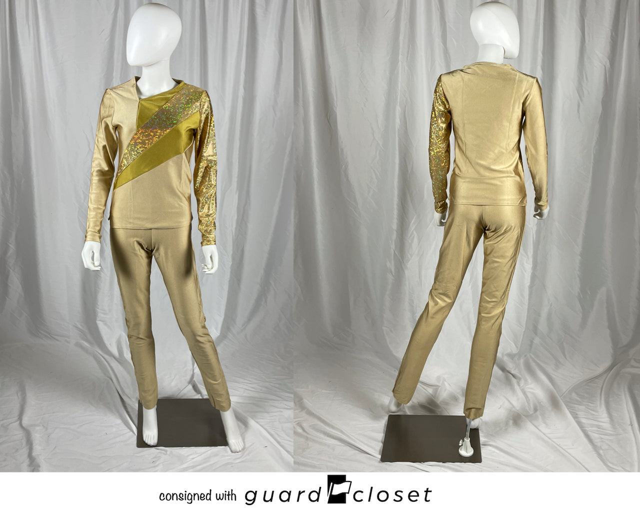15 beige gold neutral long sleeve tops and pants by Creative Costuming & Designs