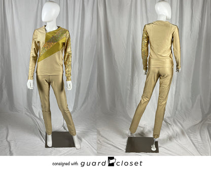 15 beige gold neutral long sleeve tops and pants by Creative Costuming & Designs