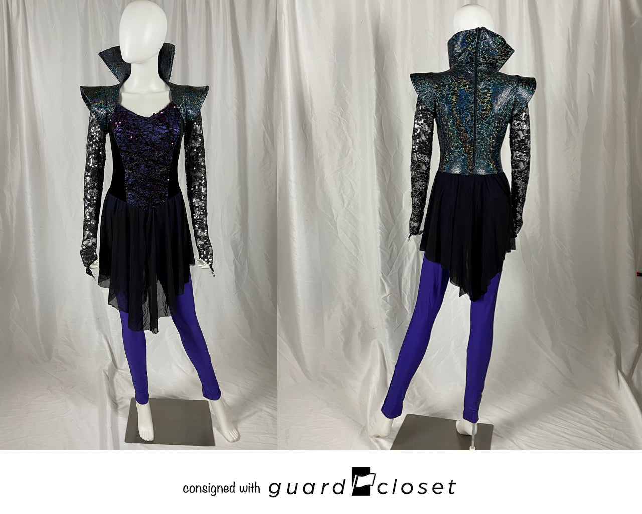 19 purple fuchsia snake skin long sleeve unitards by Creative Costuming & Designs