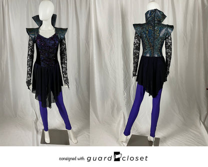 19 purple fuchsia snake skin long sleeve unitards by Creative Costuming & Designs