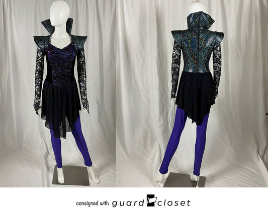 19 purple fuchsia snake skin long sleeve unitards by Creative Costuming & Designs