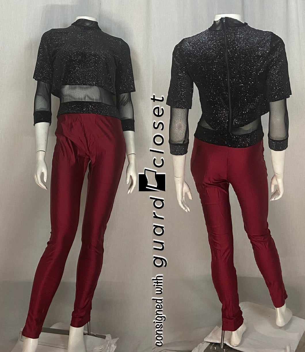 12 maroon black one piece Creative Costuming & Designs uniforms
