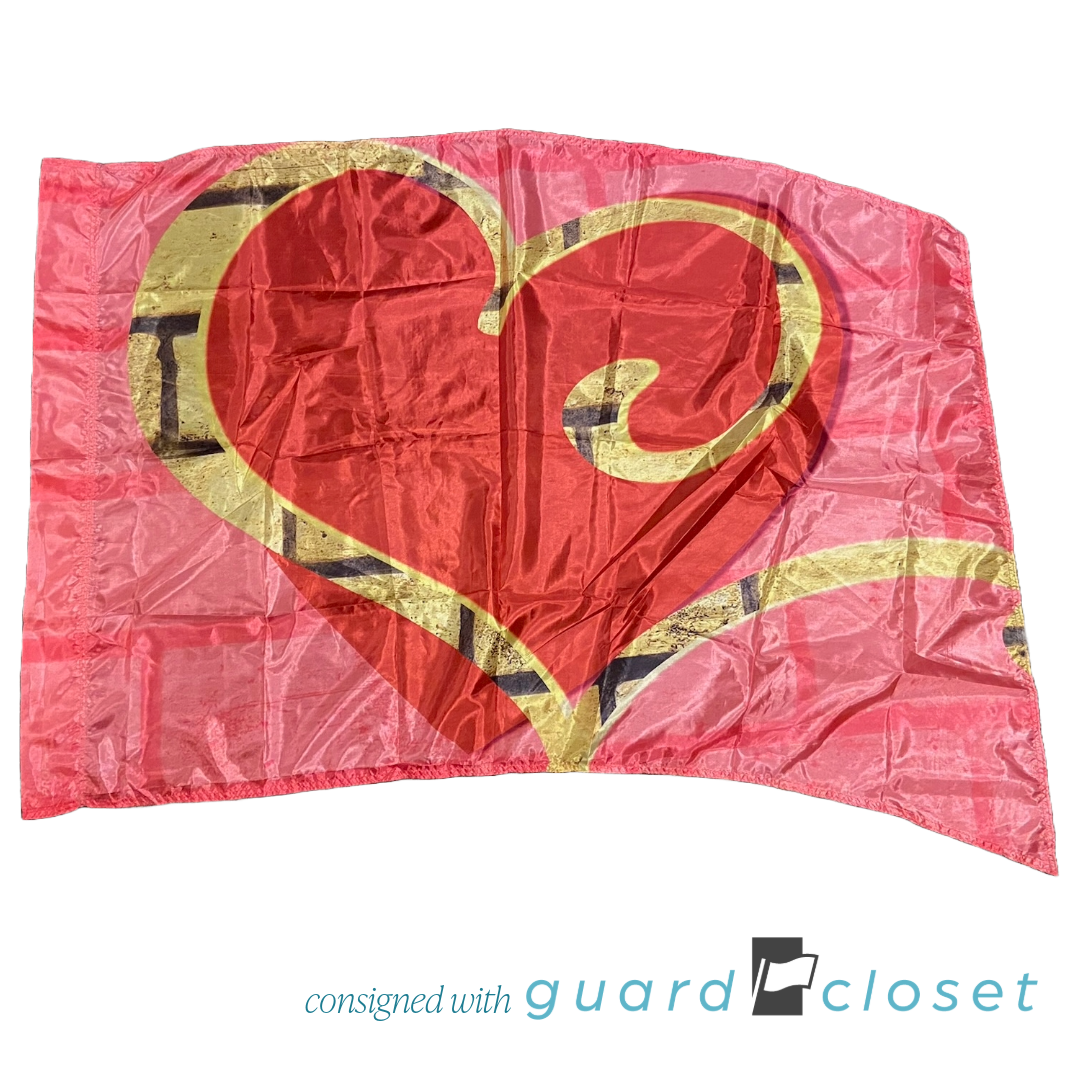17 Pink Heart Flags by Prop Vinyls