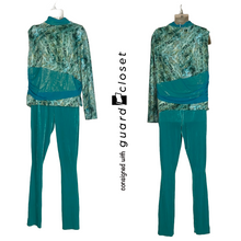 Load image into Gallery viewer, 11 Green Gold Marble Skirted Unitards + 1 Top/Pants by A Wish Come True
