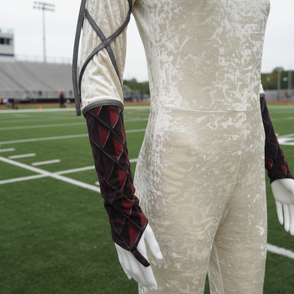 Colorguard Cream and Maroon costume